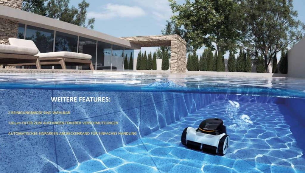 Automatischer Poolroboter Inver x Air für sauberes Schwimmbad.