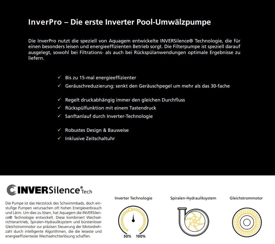 Inverter Pool Umwälzpumpe für effiziente Wasserzirkulation.